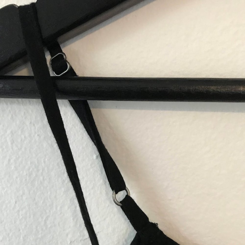 Gap Black Cold Shoulder Adjustable Strap Crop Top - image 5